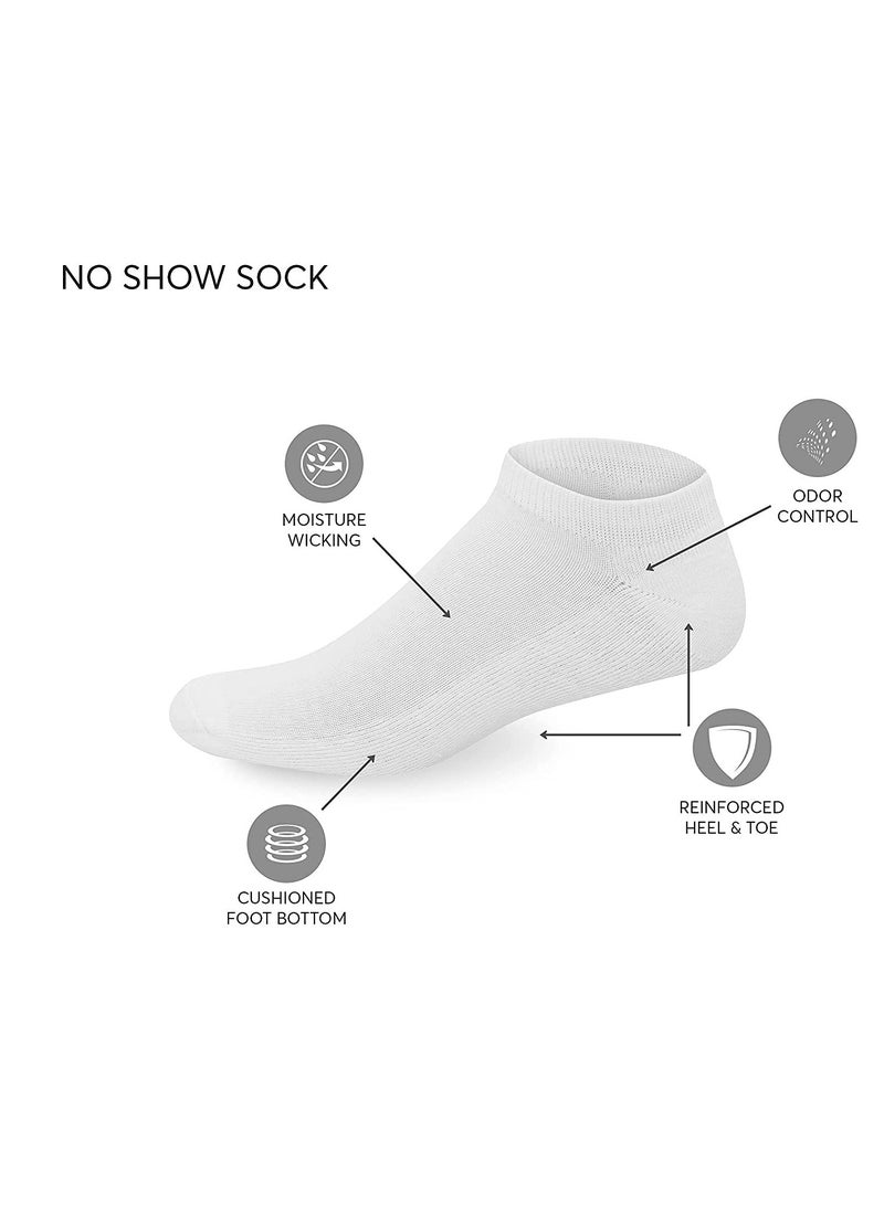 Excefore Men's Cushioned Foot Bottom No Show Socks Ankle Socks Low Cut Athletic Cushioned Casual Socks(12 Pairs)  - Image 4