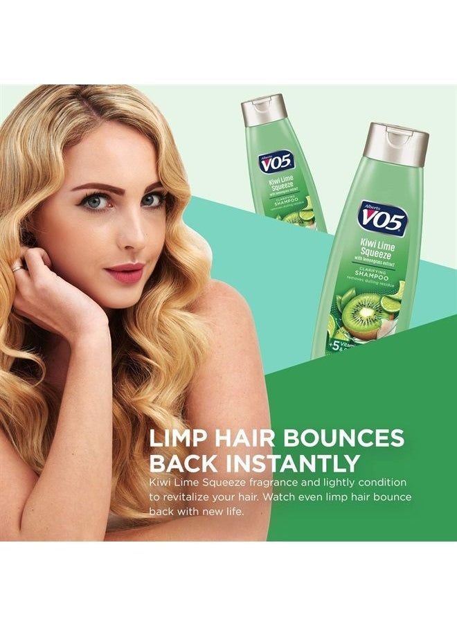 Alberto VO5 - VO5 Herbal Escapes Clarifying Shampoo - 12.5 Fl Oz - Kiwi Lime Squeeze - Help Nourish, Moisturize and Hydrate Hair Leaving It Looking and Feeling Thicker, Fuller and Simply Beautiful - Image 1