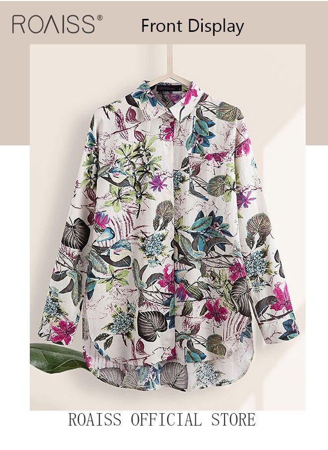 Ladies Stylish Lapel Shirt for Daily Commute Single Breasted Long Sleeve Top with Simple Design and Loose Fit Featuring a Beautiful Floral Pattern - pzsku/Z0E557F21C96D52F24388Z/45/_/1691370575/956e37dc-35f5-46c3-911b-2502f8b9ff3d