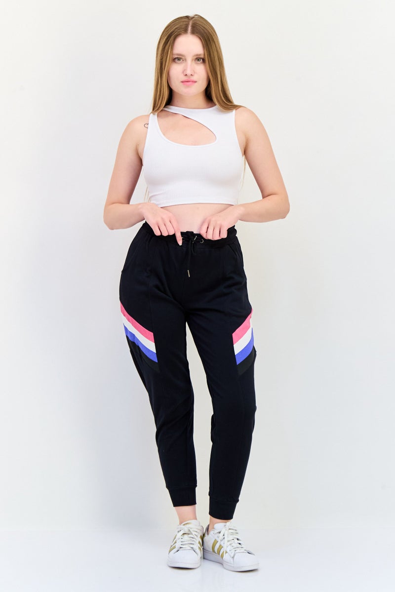 ONLY Women Regular Fit Solid Jogger Pant, Black - Image 3