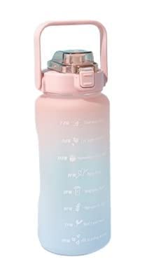 PURAM Sports Fitness GYM Water Bottle Spirit Motivational Water Bottle Gallon with Time Marker Large Capacity 2000ML Leakproof BPA Free Fitness Sports Water Bottle - Image 4