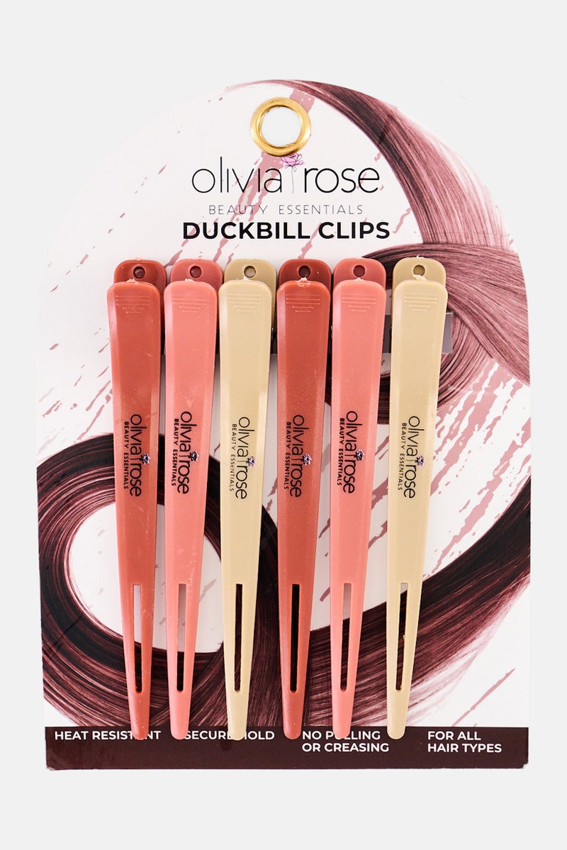 Olivia Rose مجموعة مشابك شعر بيل دجاجة بشعار العلامة التجارية مكونة من 6 قطع للنساء، متعددة الألوان - Image 1