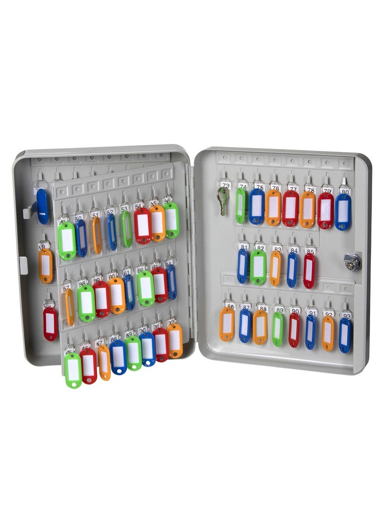 Key Cabinets 93 keys Lock Box for House Key - Iron Material Key Box for Wall with Key Hooks & Key Labels - Key Organizer Box and Safe for Car Real Estate Key Storage - Image 1