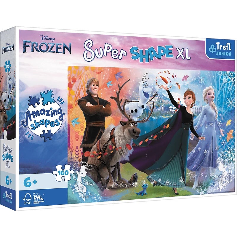 Trefl - Junior Discover the World of Frozen XL Puzzle 160 Pieces - 50022 - Image 1