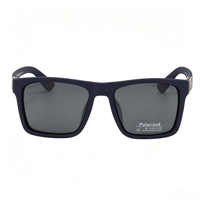 Armani Fashion Design Men's 0EA82002 Rectangle Sunglasses Blue Frame Grey Lenses - Image 2