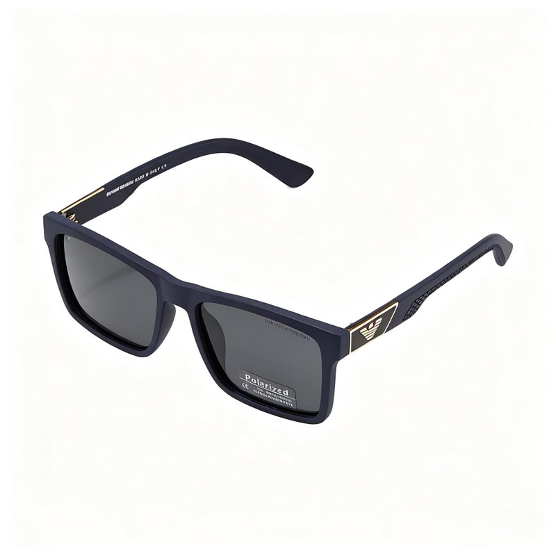 Armani Fashion Design Men's 0EA82002 Rectangle Sunglasses Blue Frame Grey Lenses - Image 3