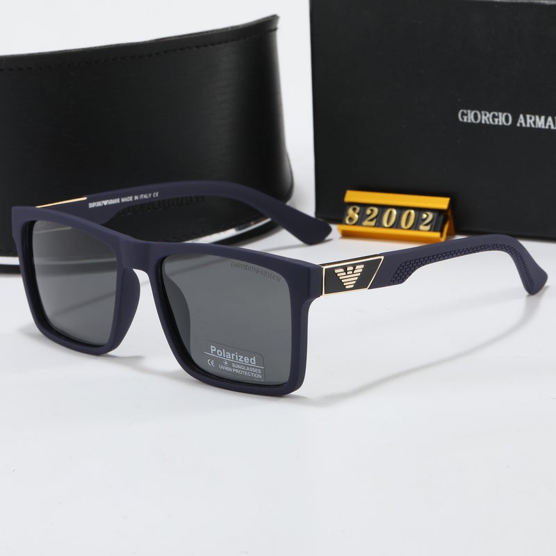 Armani Fashion Design Men's 0EA82002 Rectangle Sunglasses Blue Frame Grey Lenses - Image 1