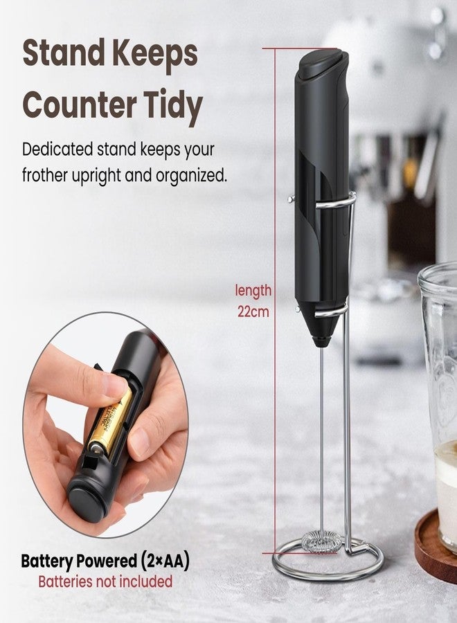 BOKKY Frother Milk Foam Maker Battery Operated, Reliable, Stainless Steel Wand with Stand, Batteries Not Included, for Latte Cappuccino Matcha Hot Cocoa, Home Kitchen - Image 3