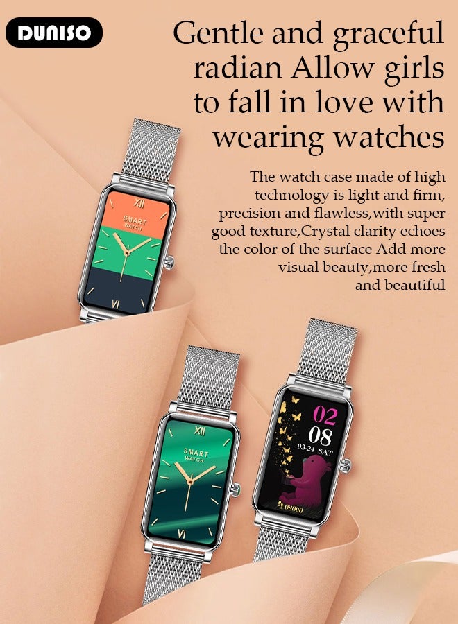 DUNISO 1.45" HD Touch Smart Watch for Women Can Fitness Tracker Heart Rate Sleep Quality Monitor Round Smart Watch IP68 Waterproof Watch Compatible with iOS and Android  - Image 4