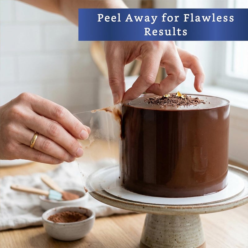 FIESTA WRAPS Cake Collar 6 x 600 in (50ft) - Acetate Roll - Acetate Sheets for Baking - Cake Wrapping Plastic - Acetato para Reposteria y Pasteles - Image 4