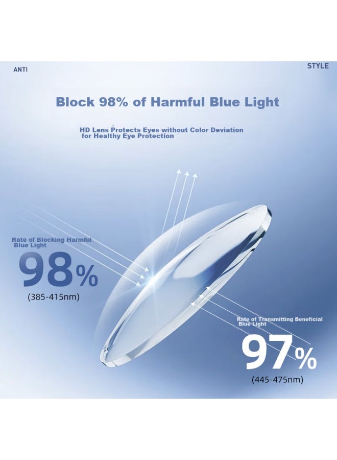 Caponi Anti-blue Light Gl, Ultra-light Frameless Gold Wire Flat Lens Gl, Anti-radiation Phone Protective Eyewear For Men, Non-prescription - Image 5
