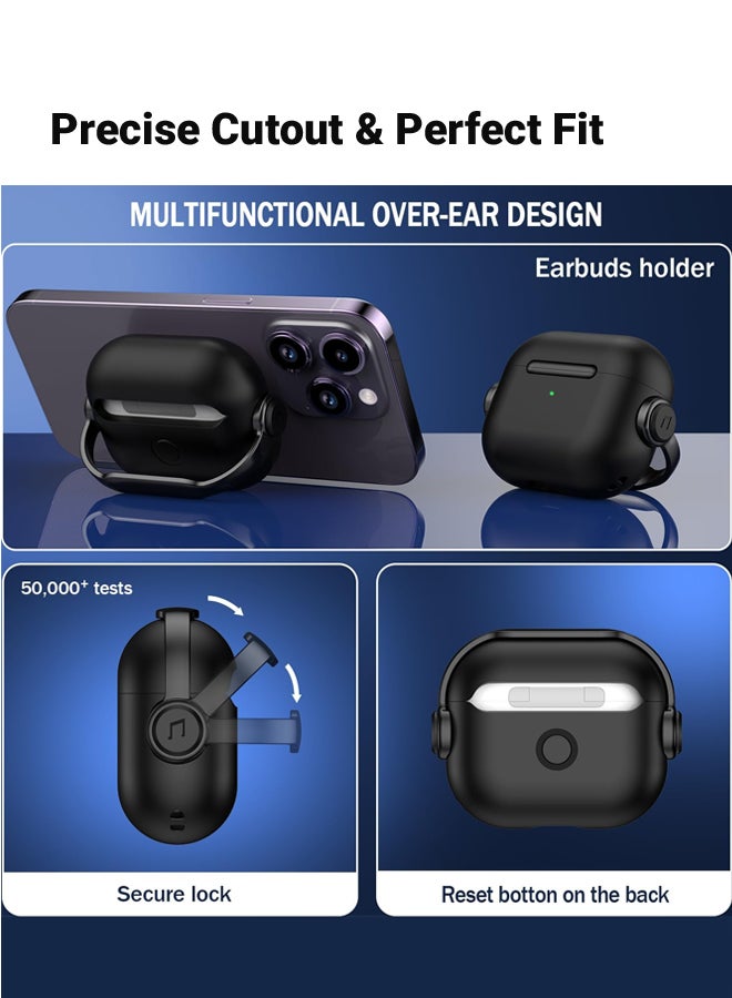 huanmate Apple AirPods 4 Premium Protection Case Cover - Black - Lightweight, Stylish Design, Accurate Cut-outs - Easy to Install & Remove - Durable Shield for Your Apple AirPods 4  - Image 2