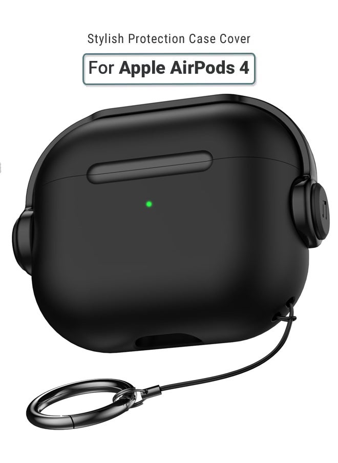 huanmate Apple AirPods 4 Premium Protection Case Cover - Black - Lightweight, Stylish Design, Accurate Cut-outs - Easy to Install & Remove - Durable Shield for Your Apple AirPods 4  - Image 1