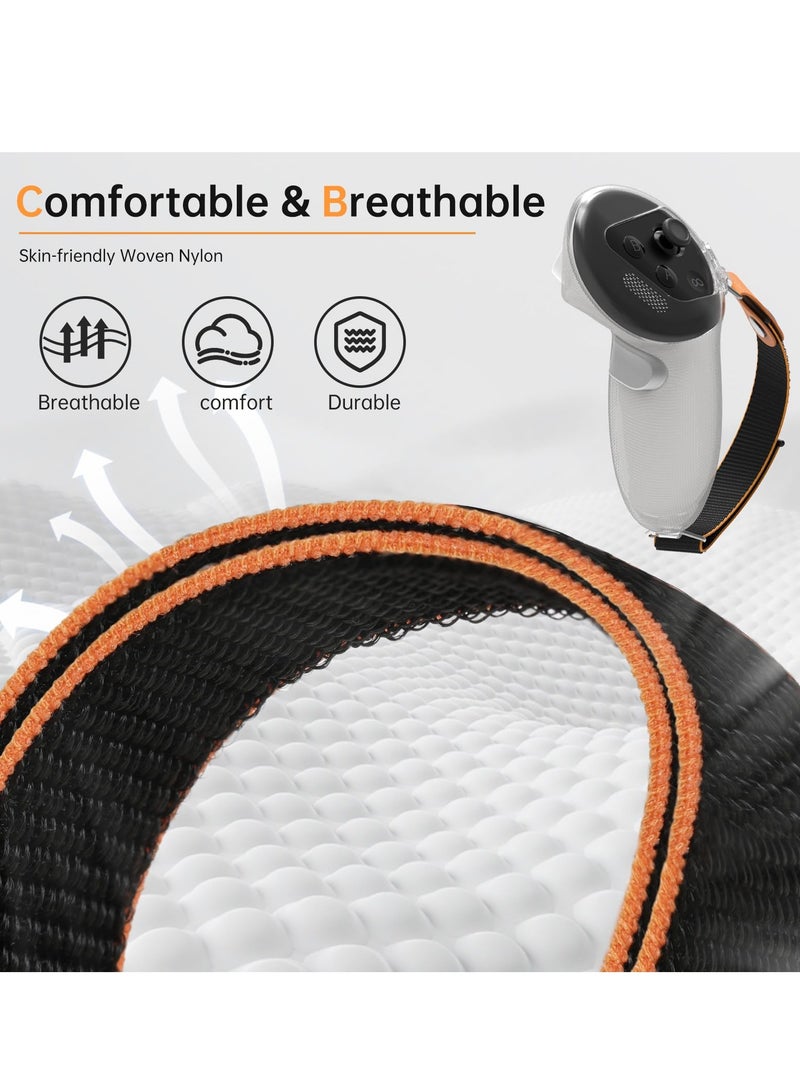Barakah Upgraded Controller Grips Cover for Meta or Oculus Quest 3 Comfortable Silicone Cover with Non slip Texture Thumb Massage Design and Durable Nylon Controller Strap Reserve Precise Hole Positions - Image 5
