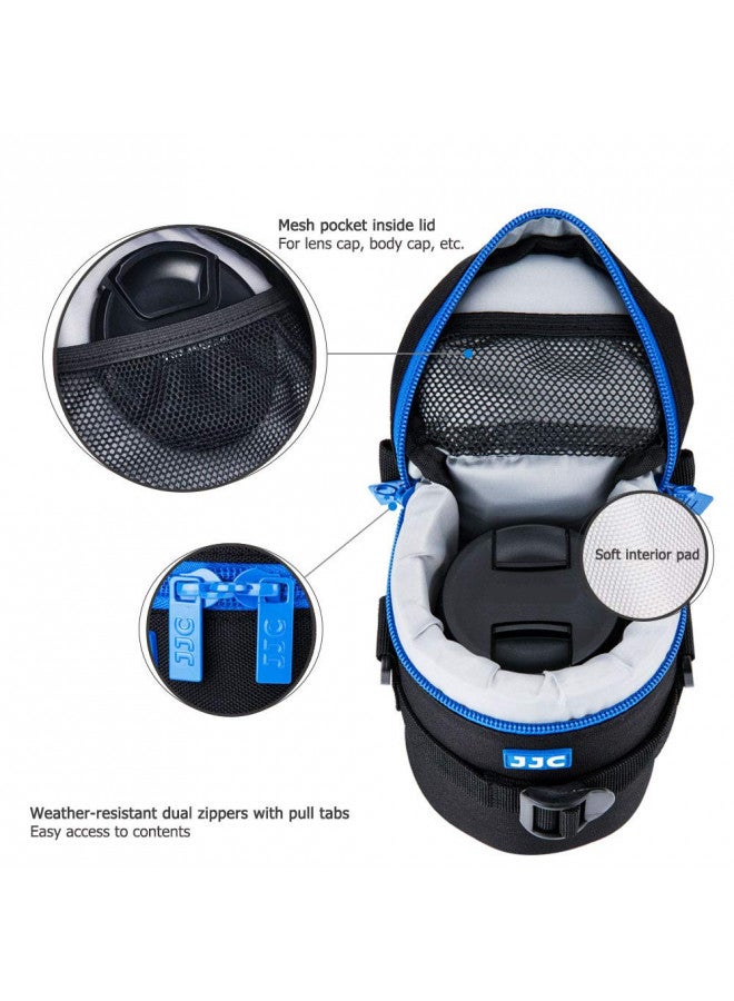 JJC JJC Deluxe Lens Case Pouch Bag for Canon EF-S 17-55mm/17-85mm,EF 35mm f2, RF 85mm f2 Macro, Nikon AF-S 18-200mm/18-105mm/18-300mm/55-200mm, Fujifilm XF 56mm f1.2 R & More Lens Below 3.1" x 5.3"(D x L)  - Image 3