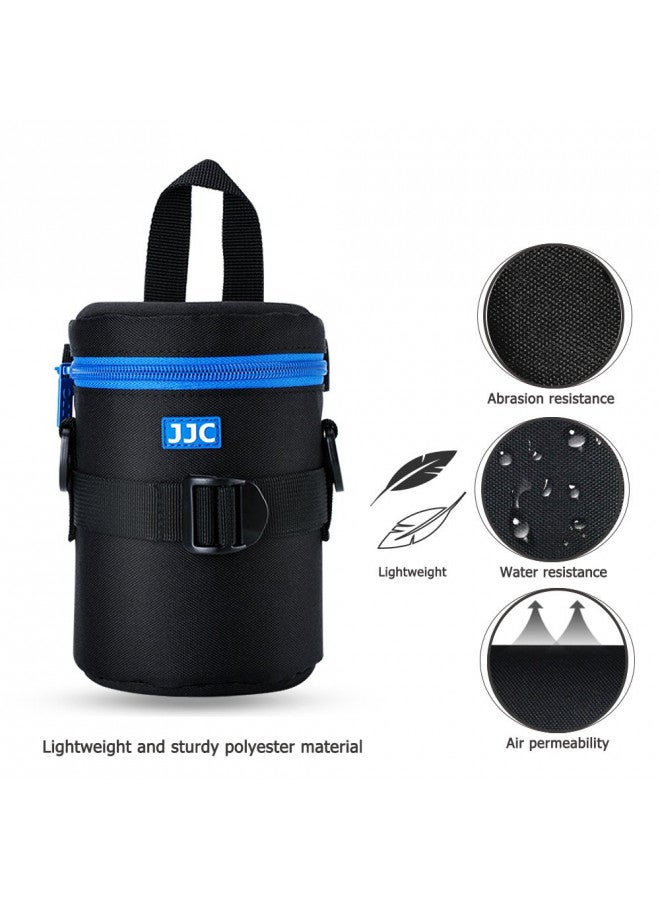 JJC JJC Deluxe Lens Case Pouch Bag for Canon EF-S 17-55mm/17-85mm,EF 35mm f2, RF 85mm f2 Macro, Nikon AF-S 18-200mm/18-105mm/18-300mm/55-200mm, Fujifilm XF 56mm f1.2 R & More Lens Below 3.1" x 5.3"(D x L)  - Image 1