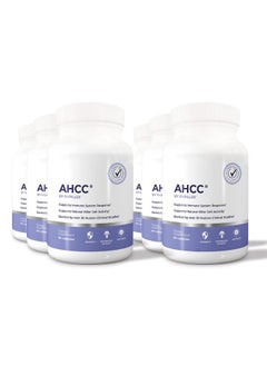 AHCC Supplement - Maximum Strength - Natural Immune Support Extract - Maintains Natural Killer Cell Activity - 20+ Human Research Studies - 60 Veggie Capsules (6 Pack)