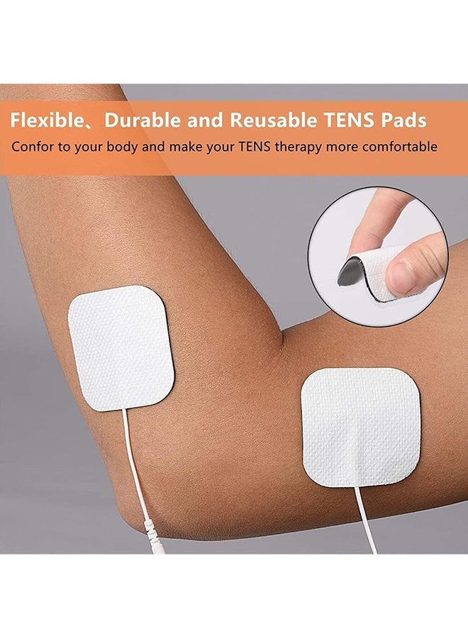 Peachjoy TENS Unit Replacement Pads, 24pcs 5x5cm Electrodes for Pain Relief, Reusable and Skin-Safe TENS Pads, Compatible with TENS 7000 and EMS Units, Sticky-Free Pads for Electrotherapy Sessions - Image 3