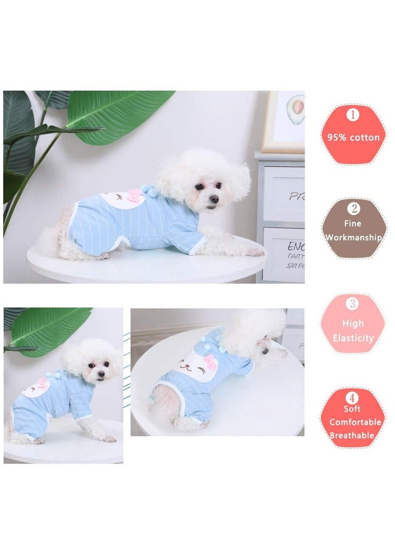 SYOSI Pet Pajamas Jumpsuit Dog Shirts, for Small Medium Girls Puppy, Cats Onesie Soft Dog Pajamas Cotton Baby Rompers - Image 2