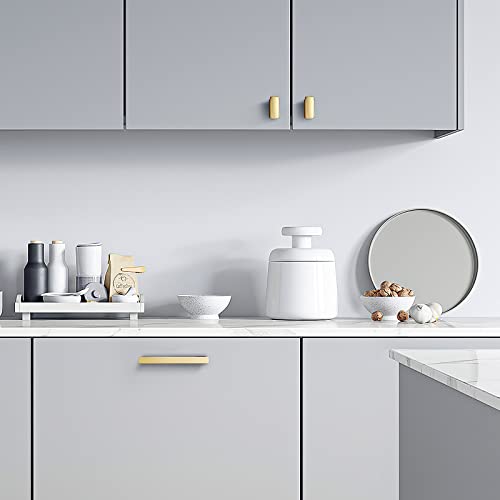 VEHCIL 20 Pack Square Brushed Gold Cabinet Knobs,Single Hole Cabinet Handles Gold Knobs for Cabinets and Drawers Cupboard Closet Bathroom Dresser Hardware,Solid Zinc Alloy - Image 5