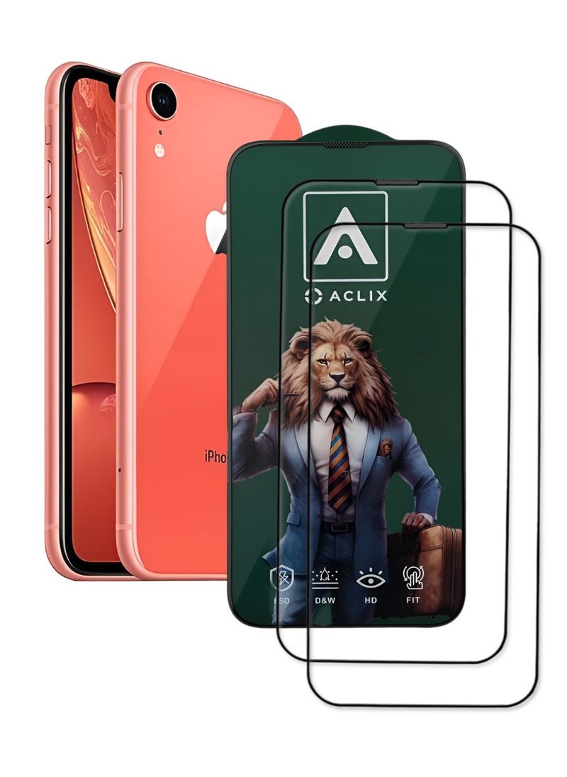 ACLIX 2 Pieces Antistatic ESD Dustproof Premium Quality High Definition Tempered Glass Screen Protector Designed For  iPhone XR - Image 1