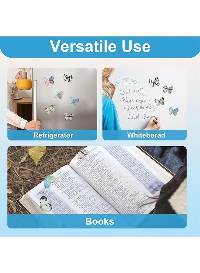 16PCS Creative Magnetic Bookmark, Bookmarks for Women Men, Assorted Butterfly Book Markers Page Clips Set for Students Teachers School Home Office Book Accessories - Image 4