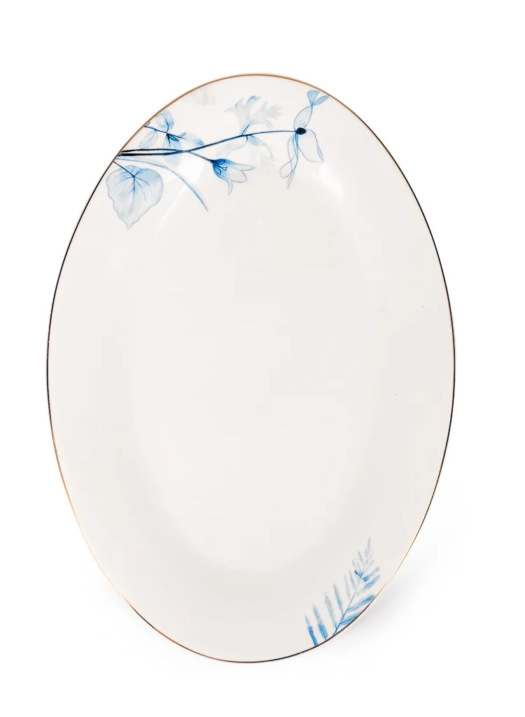 Fissman 1-Piece Oval Plate 30cm Tableware Lyon Series, Serving, for Salad, Stew, Fruits and Pasta And for Thanksgiving Entertaining Holiday Party, Ramadan Eid, Diwali For All Types of Occasions