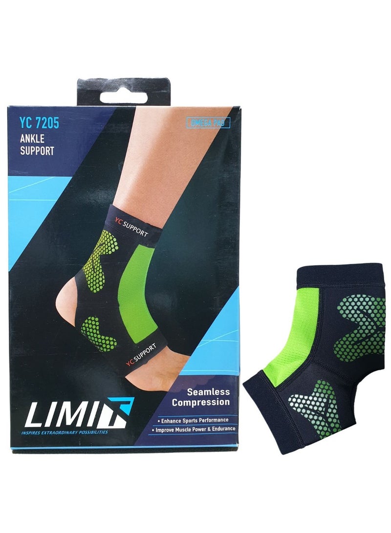 Limit Omega Pad Sports Men's & Women's Pain Relief Compression Ankle Support For Left and Right, Single Piece - Image 1