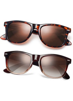 Joopin Fashion Oversized Square Sunglasses Designer Trendy Sun Glasses Polarized Uv400 Vintage Shades For Women Men Shady Rays (Leopard + Gradual Brown)  - Image 1