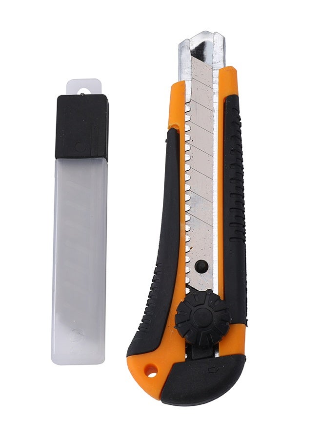LAWAZIM Box Cutter with 5-Piece Blades - 18mm - Retractable Utility Knife with Dial Lock, Snap-Off Blade Cutter, Precision Cutting Tool for Cardboard, Paper, Fabric, DIY and Packaging Use - Image 2