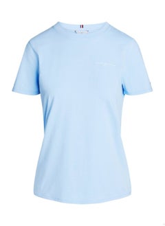 TOMMY HILFIGER Women's  1985 Collection Signature Logo  T-Shirt, Blue - Cotton  - Image 2