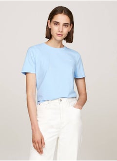 TOMMY HILFIGER Women's  1985 Collection Signature Logo  T-Shirt, Blue - Cotton  - Image 1