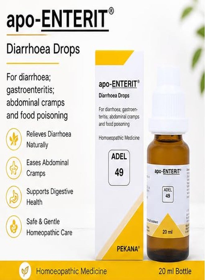 Homeoved, ADEL 49 Apo-ENTERIT Diarrhoea Drops 20 ml | Homeopathic Medicine for Diarrhea, Gastroenteritis, Abdominal Cramps & Food Poisoning Relief | Natural Digestive Support | Made in Germany | Pack of 1 - Image 2