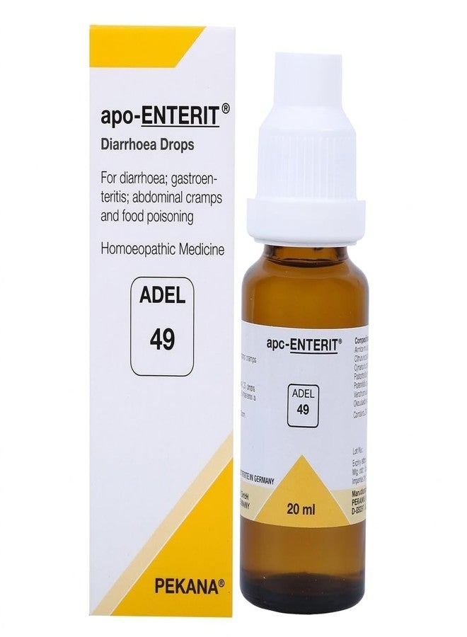 Homeoved, ADEL 49 Apo-ENTERIT Diarrhoea Drops 20 ml | Homeopathic Medicine for Diarrhea, Gastroenteritis, Abdominal Cramps & Food Poisoning Relief | Natural Digestive Support | Made in Germany | Pack of 1 - Image 1