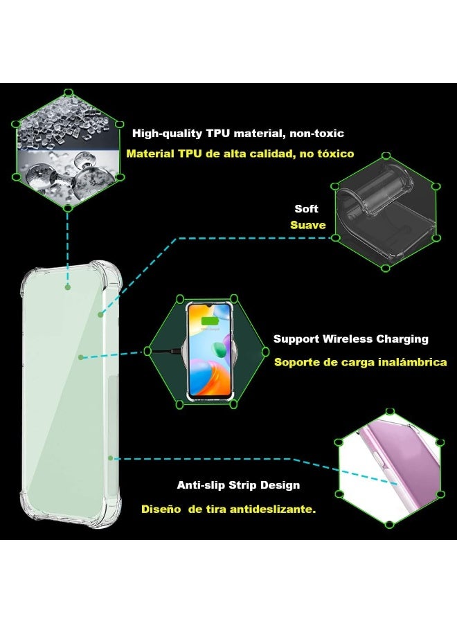حالة لشرف X9c الذكية 5G / X60 5G واضحة TPU أربع زوايا غطاء الحماية من الدرجة العسكرية الشفافة الناعمة - Image 4