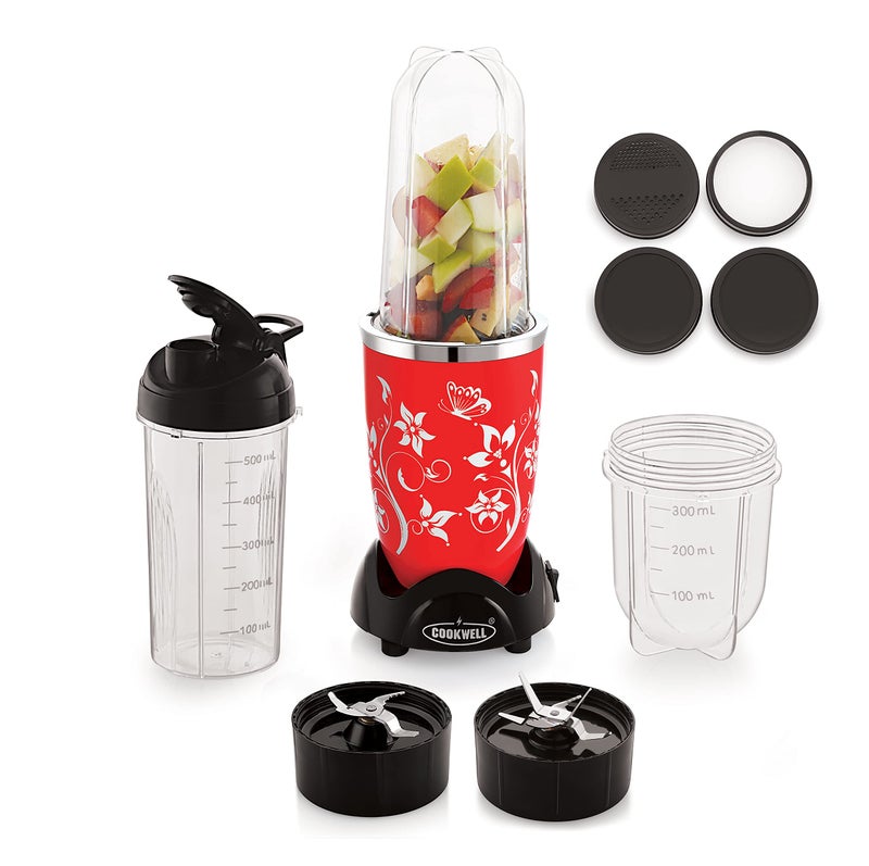 Cookwell Nutri Blender (3 Jar 2 Blade, Red) - Image 1