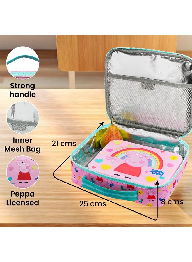 Bamboo Bark Peppa Pig Insulated lunch bag - Large Food Storage Tote with Adjustable Shoulder Strap, Portable Cooler Bag, Insulated Lunch Bag for Work - Image 3