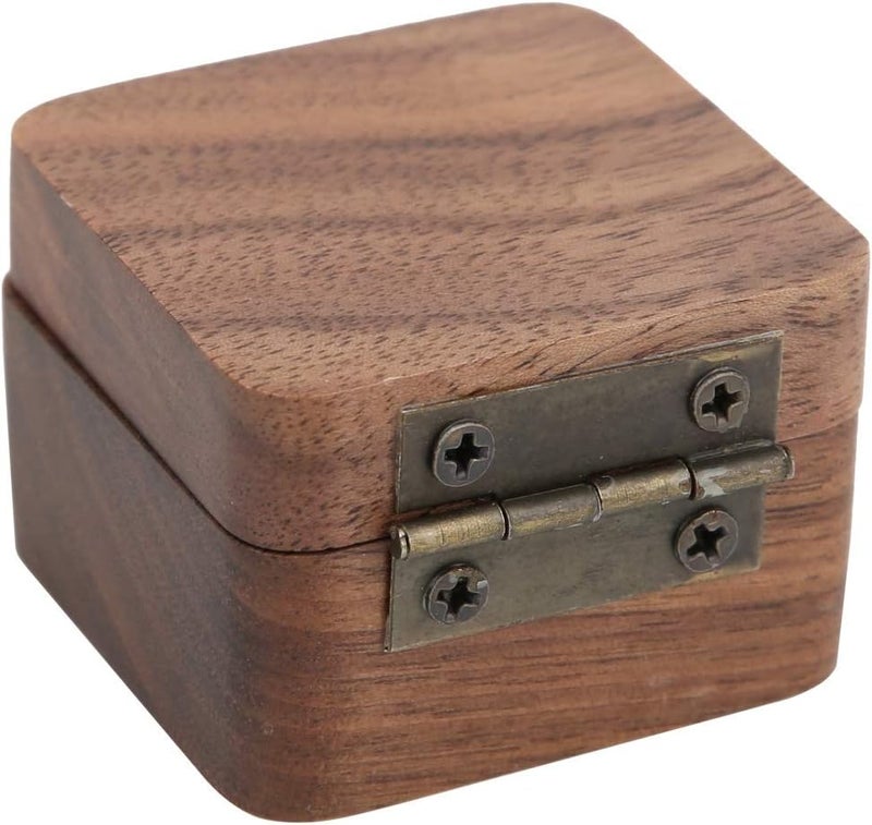 SUNGOOYUE Wooden Guitar Pick Holder, Acacia Wood Box, Pick Storage Box, Wood Grain, Guitar Organizer With Musical Gift - Image 2