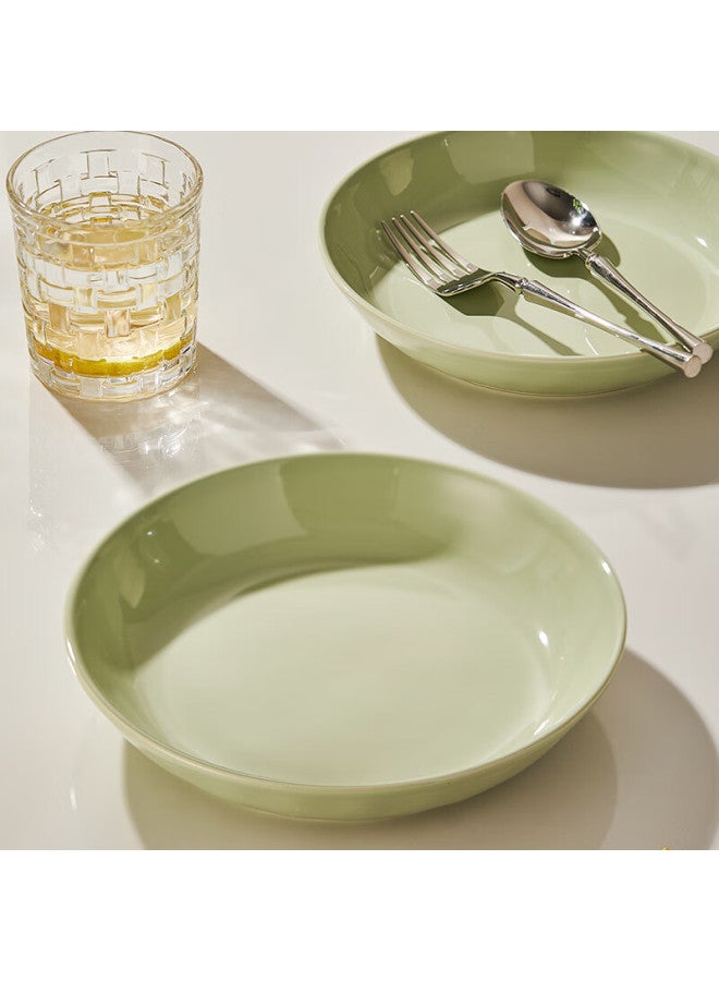 Treejack Ceramic Bowl And Plate Dinnerware Set, French-style Fresh Cream-colored Rice Soup Bowls, Plates, Chopsticks, And Soup Spoons, 11-piece Set - Image 5
