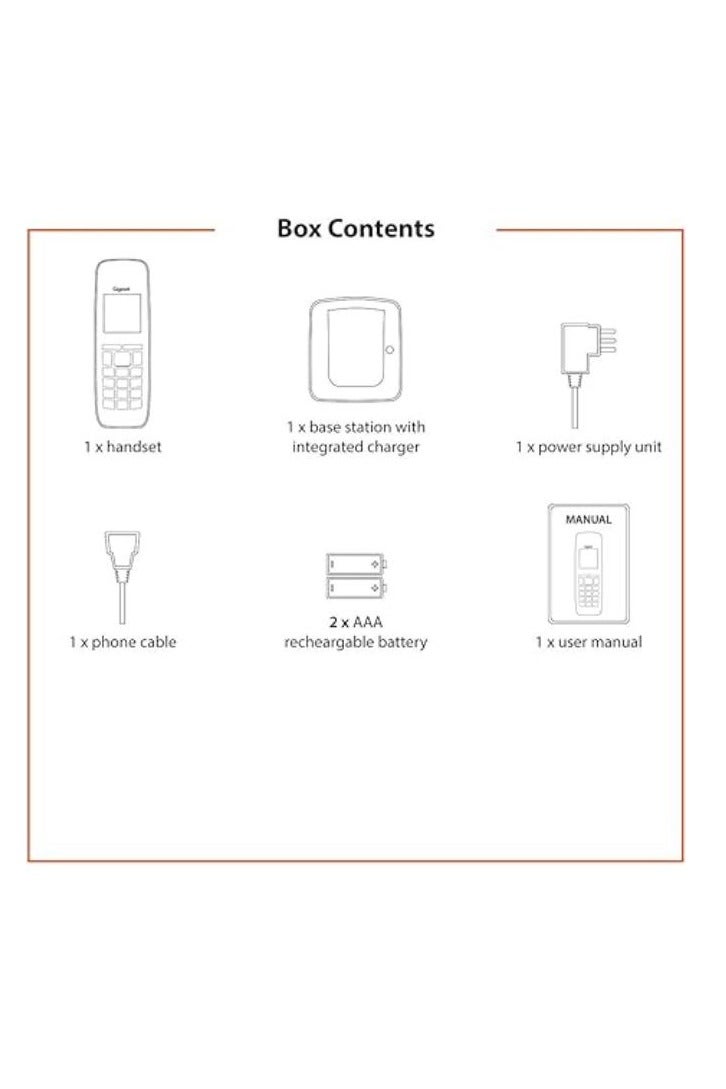 Gigaset A270 Cordless Phone with 18 Hrs Talk Time, 200 Hrs Standby, 50M Indoor & 300M Outdoor Range, Speakerphone, 80 Contact Storage, Made in Germany for Home & Office, DECT, Hands Free - Image 5
