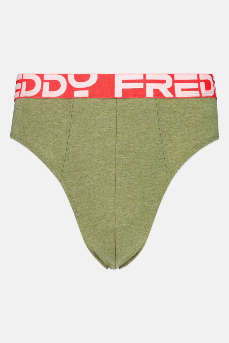FREDDY سروال داخلي للرجال بشعار العلامة التجارية، زيتوني - Image 1