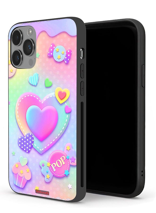 Tolwak Apple iPhone 14 Pro Max Protective Case Pop Hearts Art - Image 1