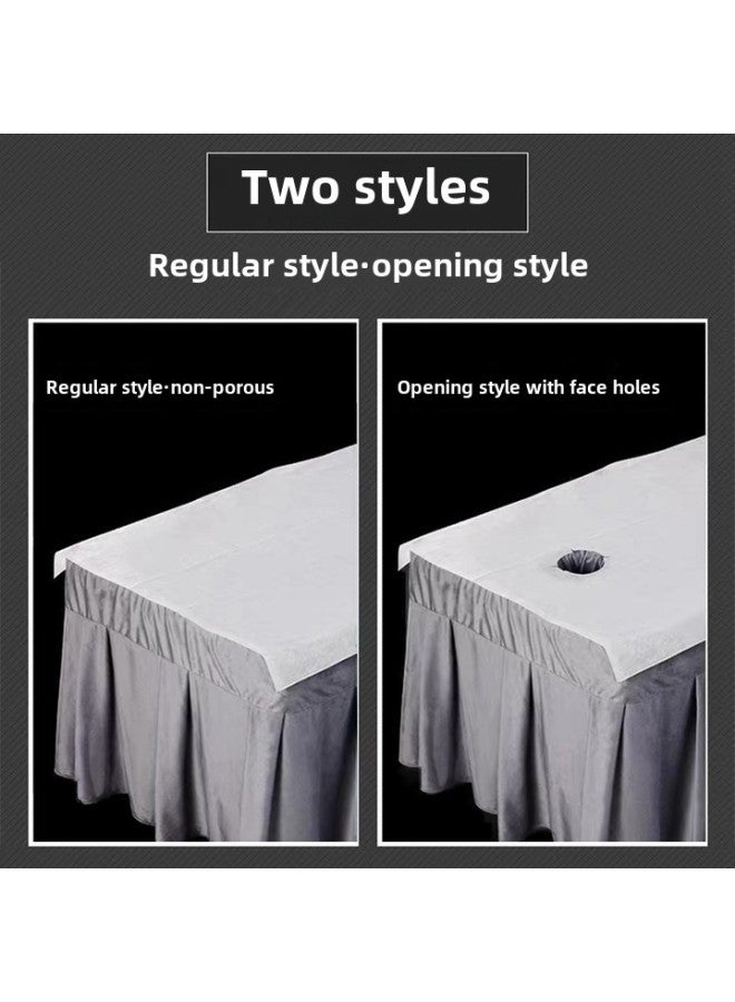 إسكدنيا ملاءة سرير صالون تجميل يمكن التخلص منها مرتبة تدليك فردية قابلة للتنفس مقاومة للزيوت ومقاومة للماء ومتجر تدليك سميك من القماش غير المنسوج بالجملة - اللون: أبيض - المواصفات: نموذج عادي قابل للتنفس 【8 - Image 2