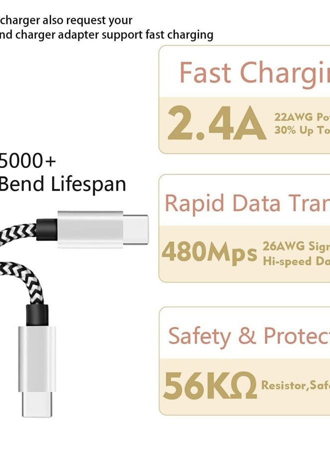 DEEGO Type C Charger Cable,15FT Long USB A to C Cable Fit for Google Pixel 4 XL,Samsung S10 S9 Plus S8, Galaxy Note 10, LG V30, Braided Charging Type C Cord Fit Nintendo Switch MacBook Wall Charger - Image 3