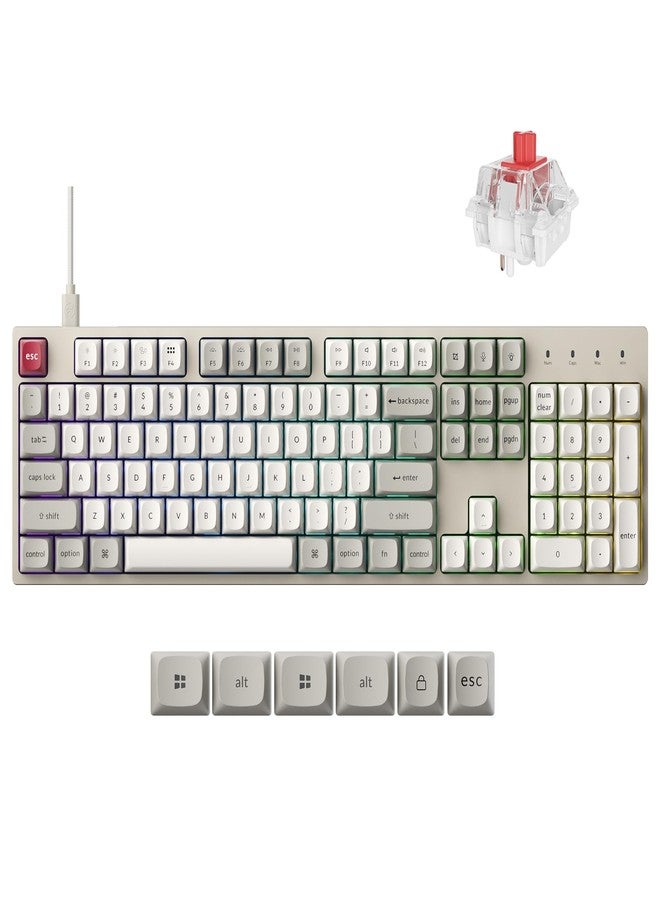 Keychron C2 Pro Wired Mechanical Keyboard with 8K Hz Polling Rate, Full Size Custom RGB Backlit Hot-Swappable, Non-Shine Through PBT Keycaps Compatible with Mac Windows Linux - Image 1