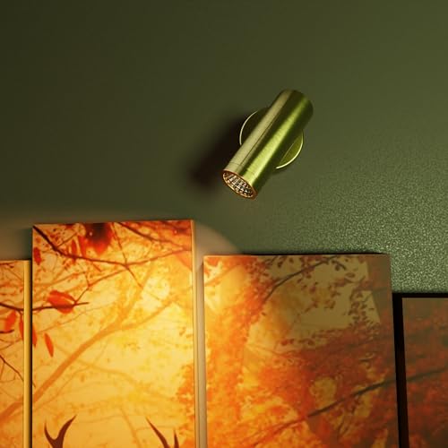 Murphy 3W Full Brass Adjustable Warm White LED Wall COB Surface Mounted Spot Light with 2 Years Warranty (Pack of 1) - Image 1