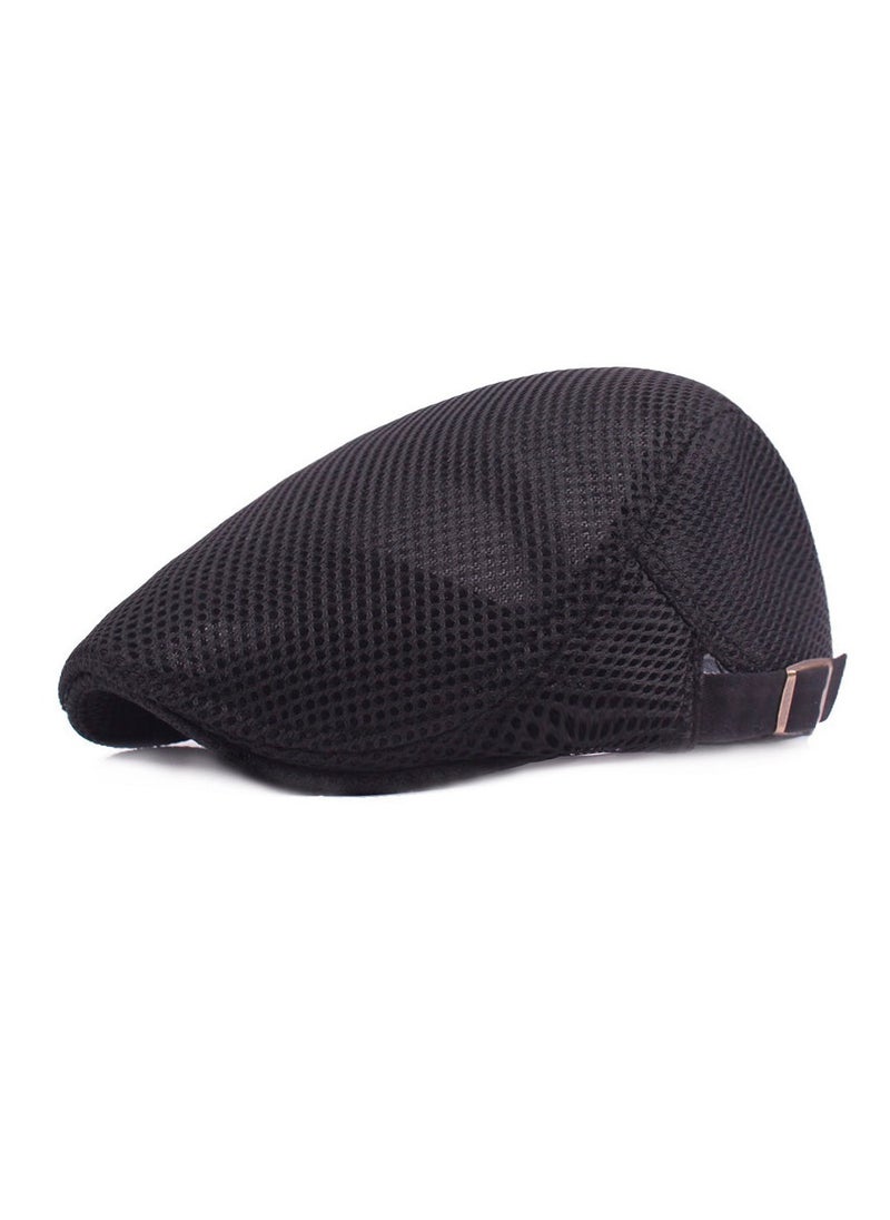 Generic - Men Breathable Mesh Summer Hat Beret Flat Cap - Image 1