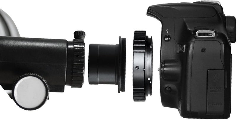 جوسكي محول تلسكوب الكاميرا Gosky المعدني 1.25 بوصة من نوع T وحلقة T2 من نيكون لكاميرات نيكون DSLR (متوافق مع نيكون D90 /D80 /D70 /D60 /D50 /D40x /D40 /D800 /D700 وجميع كاميرات نيكون SLR) - Image 1