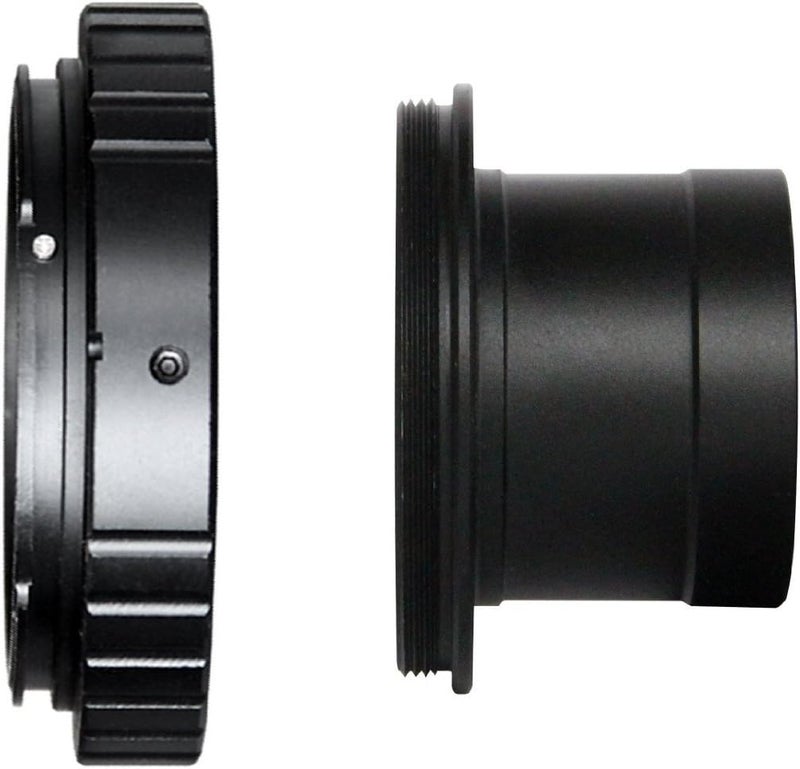 جوسكي محول تلسكوب الكاميرا Gosky المعدني 1.25 بوصة من نوع T وحلقة T2 من نيكون لكاميرات نيكون DSLR (متوافق مع نيكون D90 /D80 /D70 /D60 /D50 /D40x /D40 /D800 /D700 وجميع كاميرات نيكون SLR) - Image 2
