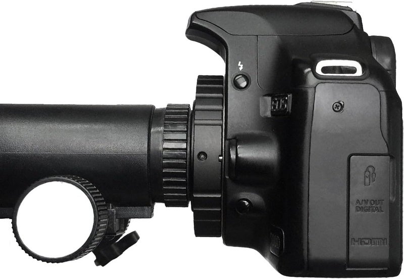 جوسكي محول تلسكوب الكاميرا Gosky المعدني 1.25 بوصة من نوع T وحلقة T2 من نيكون لكاميرات نيكون DSLR (متوافق مع نيكون D90 /D80 /D70 /D60 /D50 /D40x /D40 /D800 /D700 وجميع كاميرات نيكون SLR) - Image 4